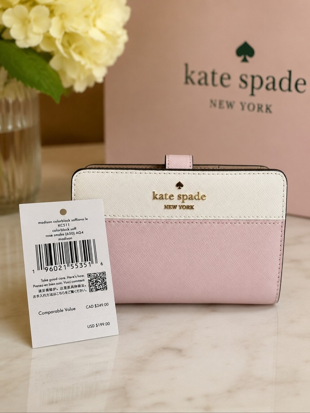 Kate Spade Colorblock Saffiano Leather Wallet